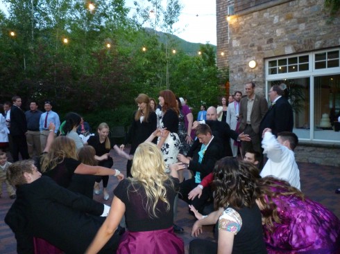 The bridesmaids and the groomsmen hit the floor and got low!